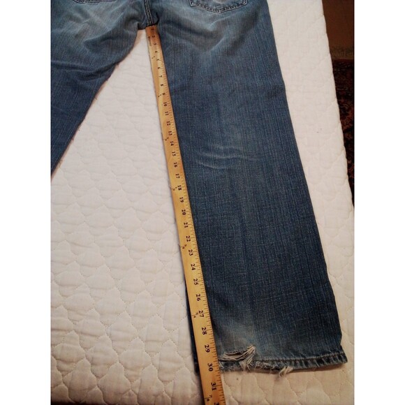 Men's Levi Denim Jeans Style 559 Relaxed Straight Size 36 X 32 Worn See Pics - Picture 12 of 16